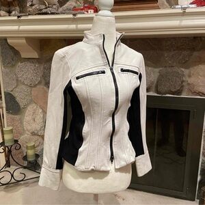 Women's White and Black Jacket